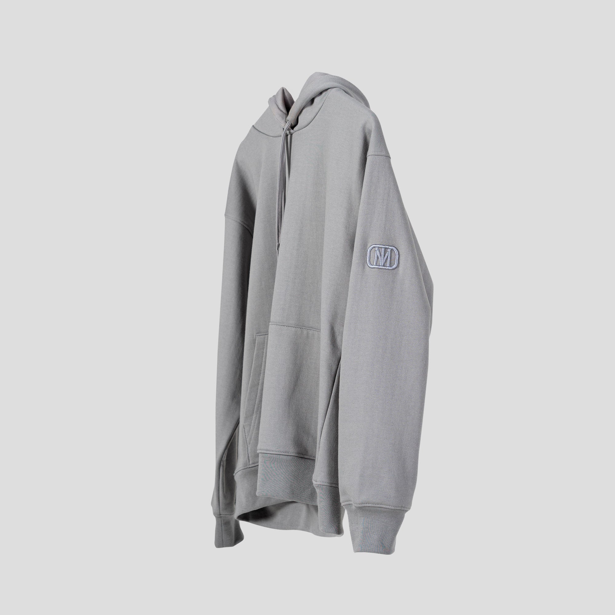 Monochromatic Cotton Gray Hoodie