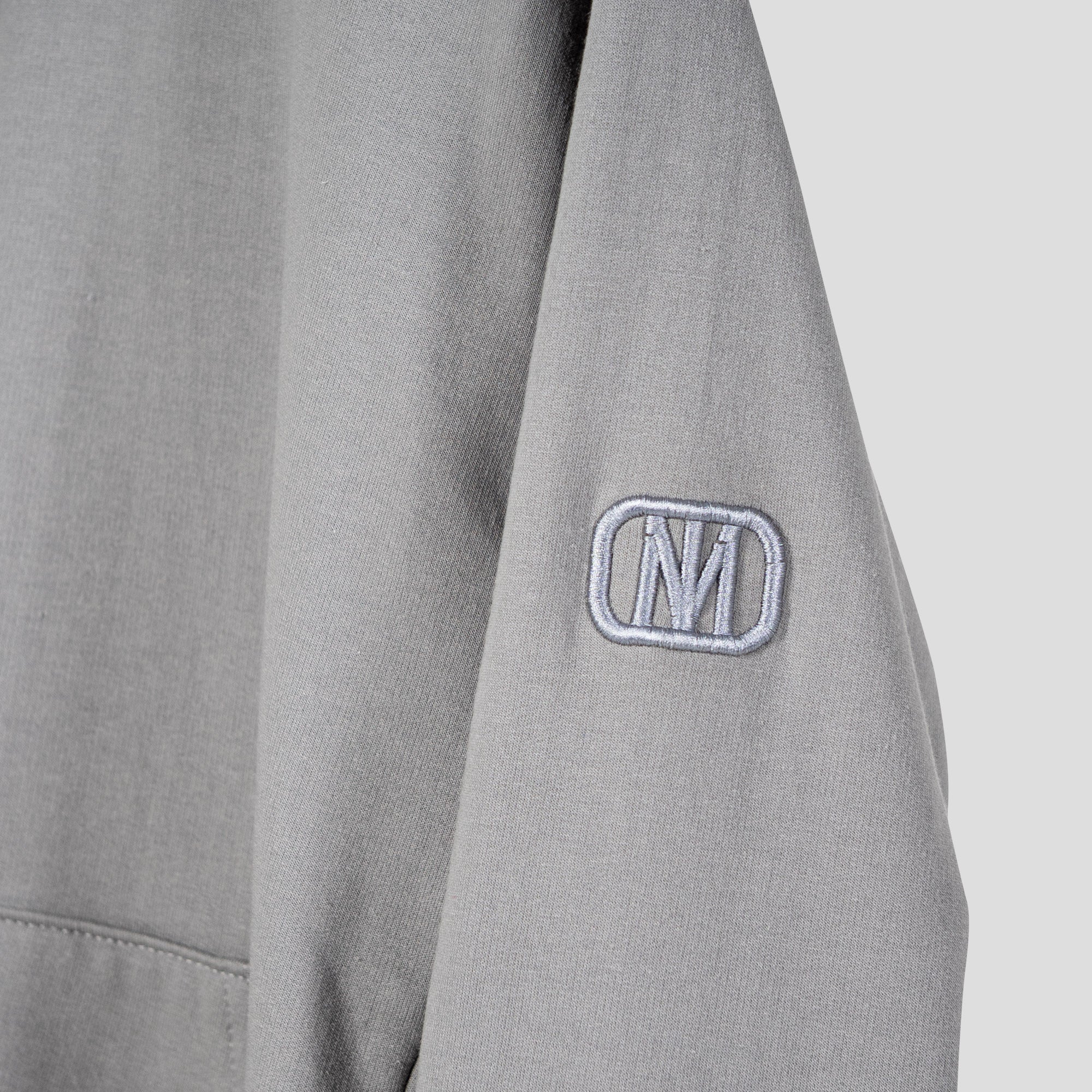 Monochromatic Cotton Gray Hoodie