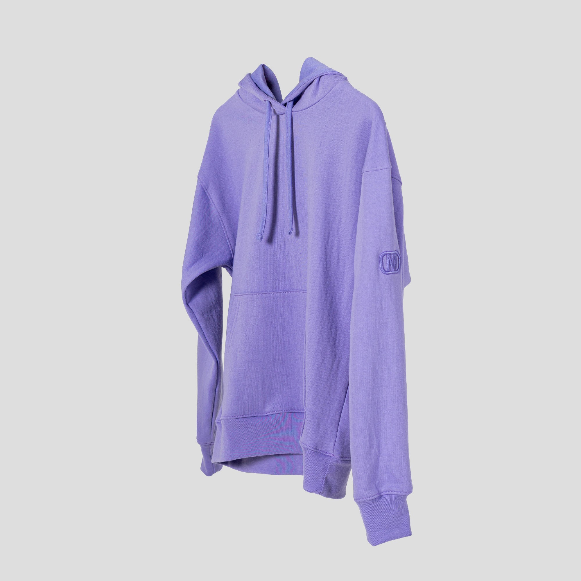 Monochromatic Cotton Purple Hoodie