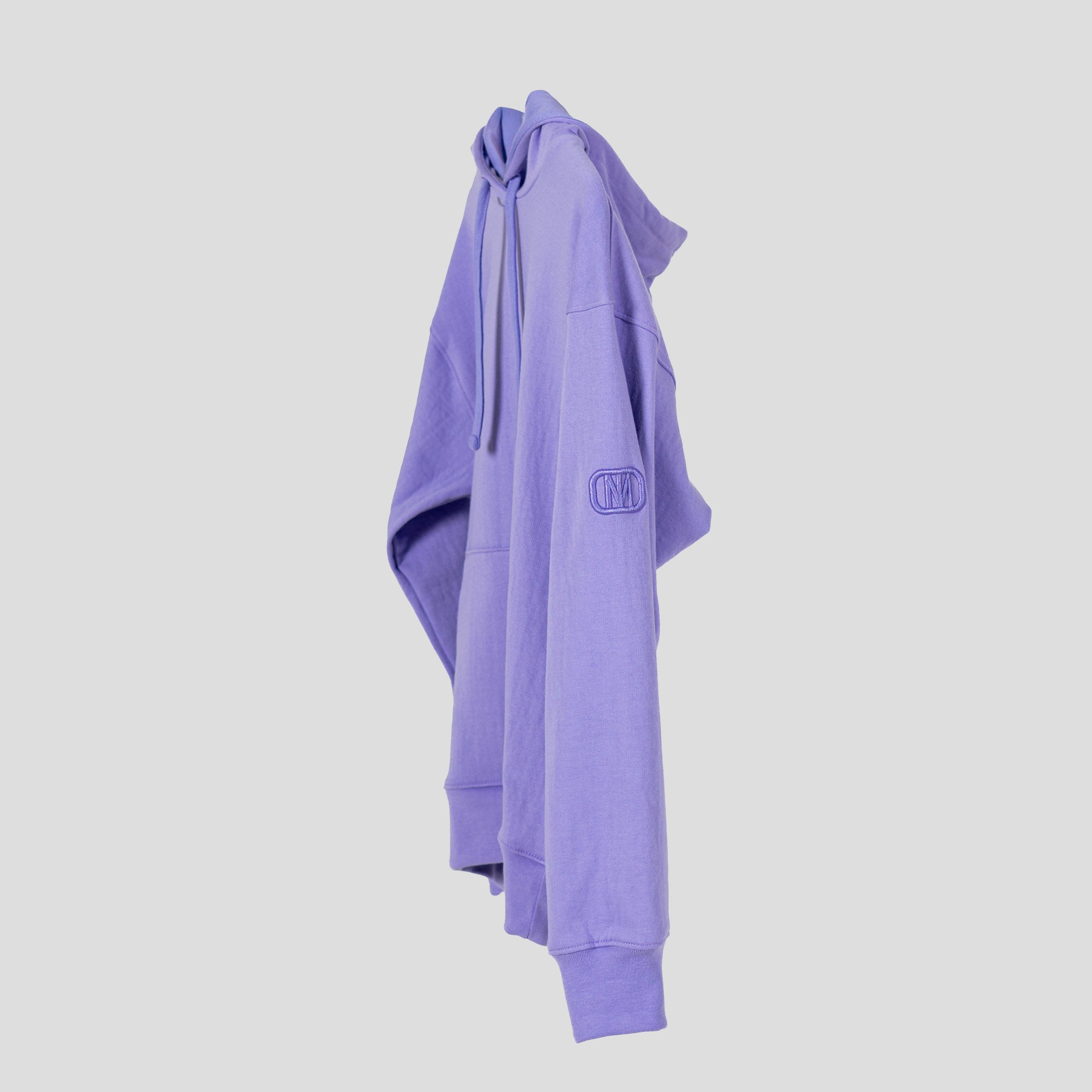 Monochromatic Cotton Purple Hoodie