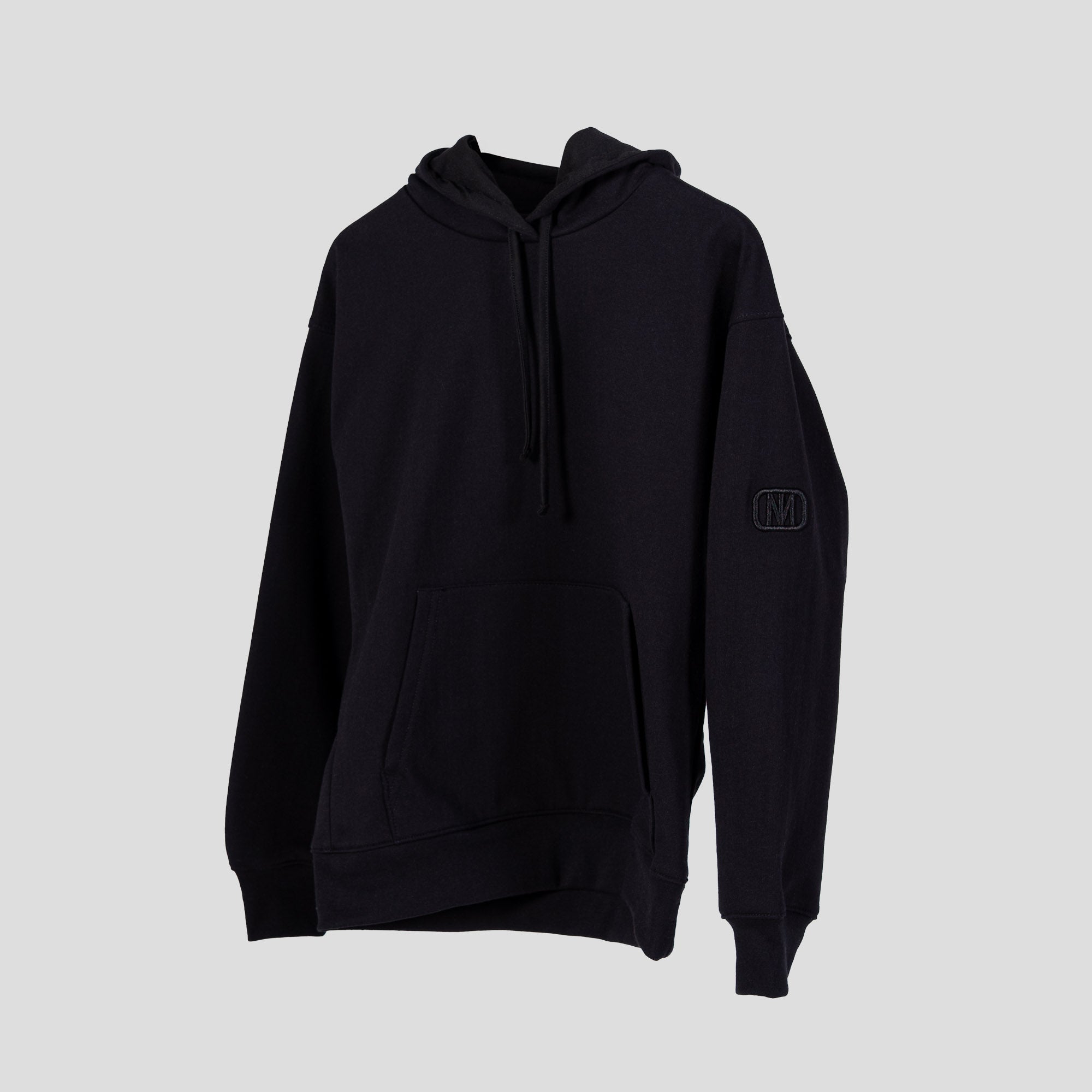Monochromatic Cotton Black Hoodie