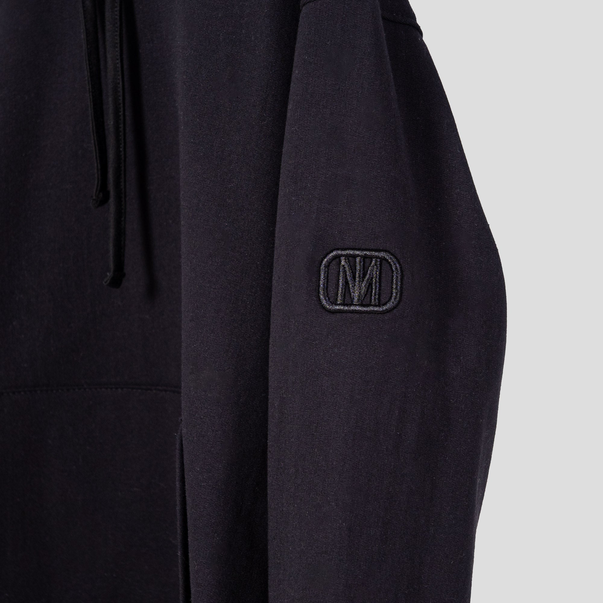 Monochromatic Cotton Black Hoodie