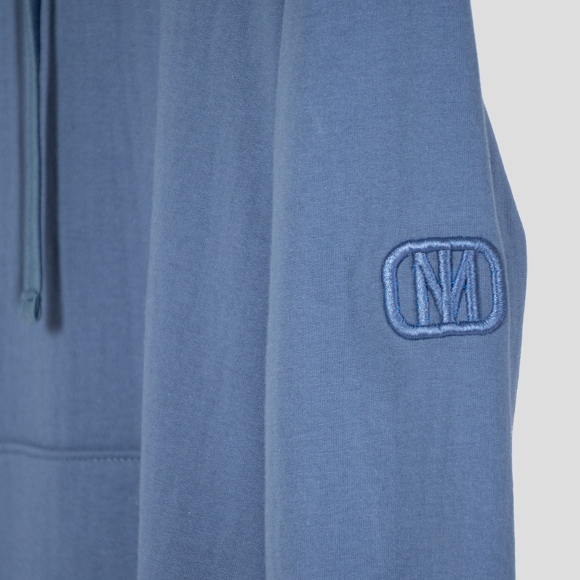 Monochromatic Cotton Blue Hoodie
