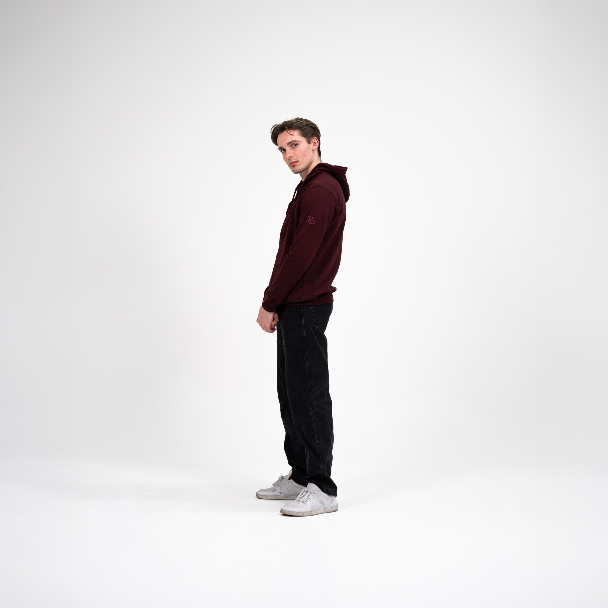Monochromatic Cotton Wine Hoodie