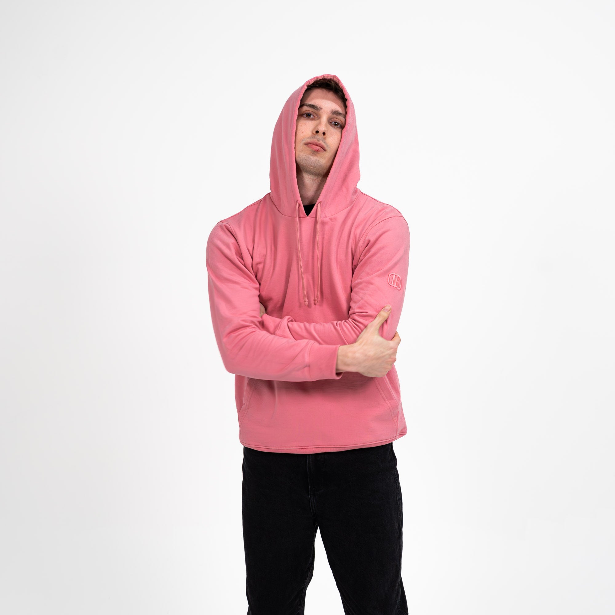 Monochromatic Cotton Pink Hoodie
