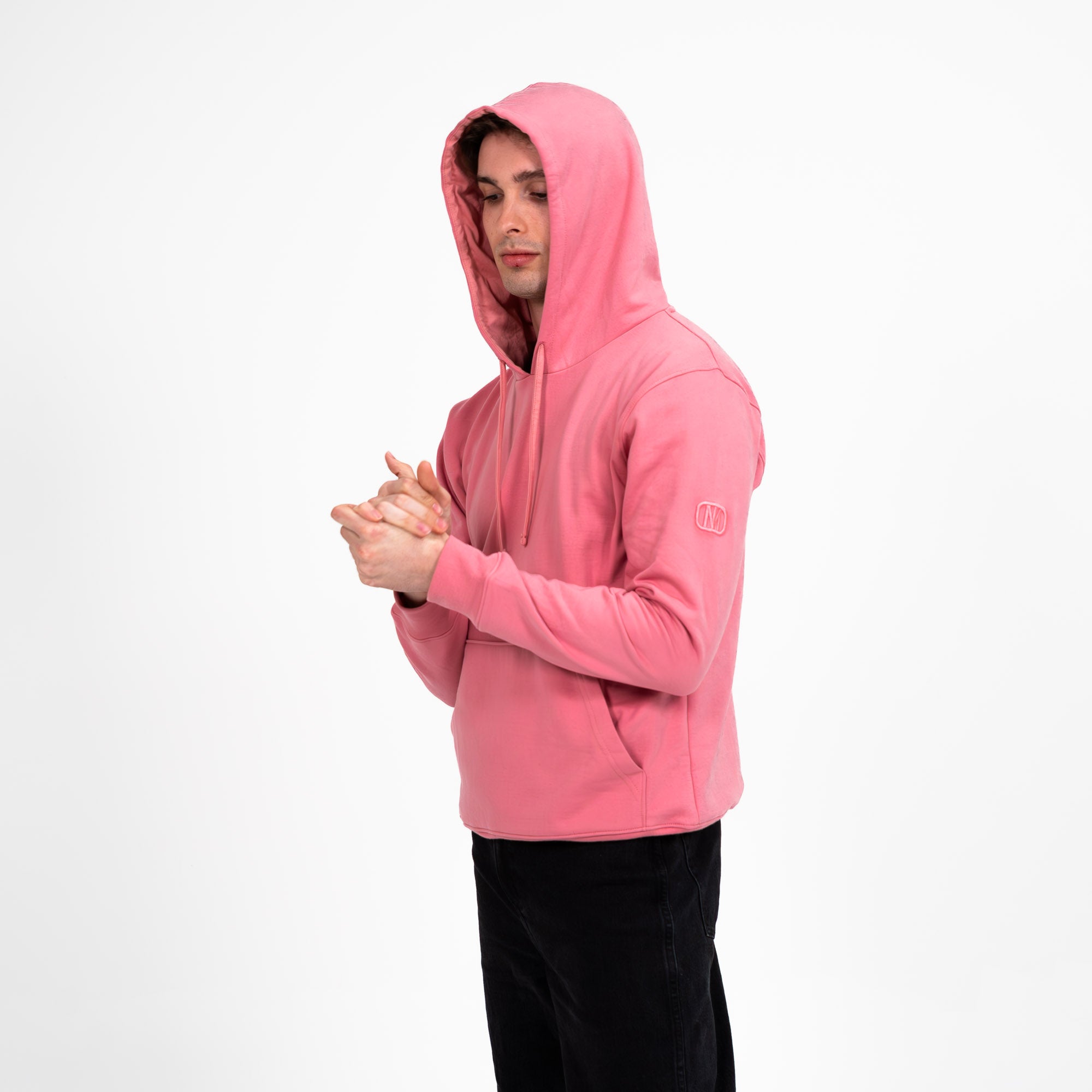 Monochromatic Cotton Pink Hoodie