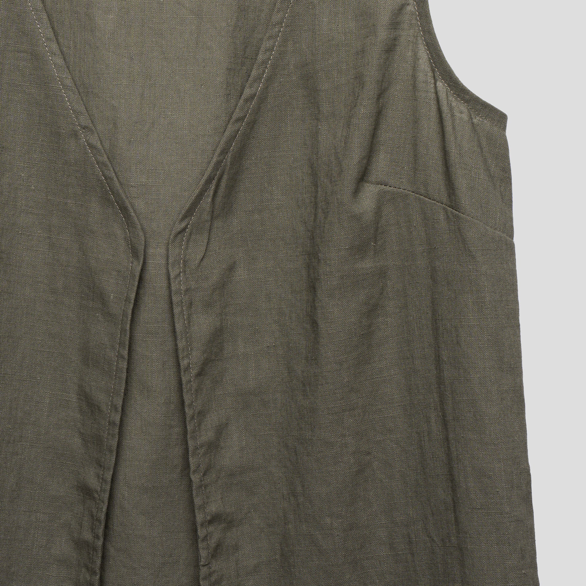Linen Waistcoat Green