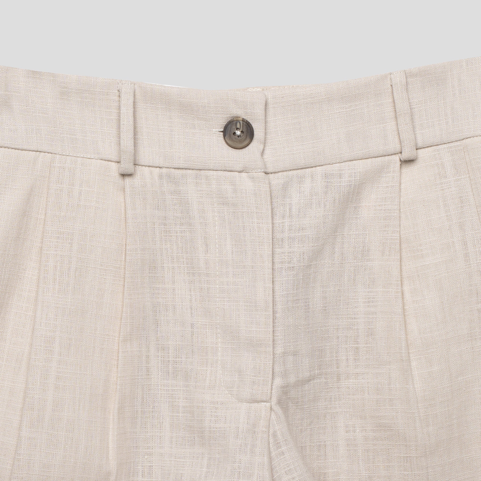 Linen Shorts Beige