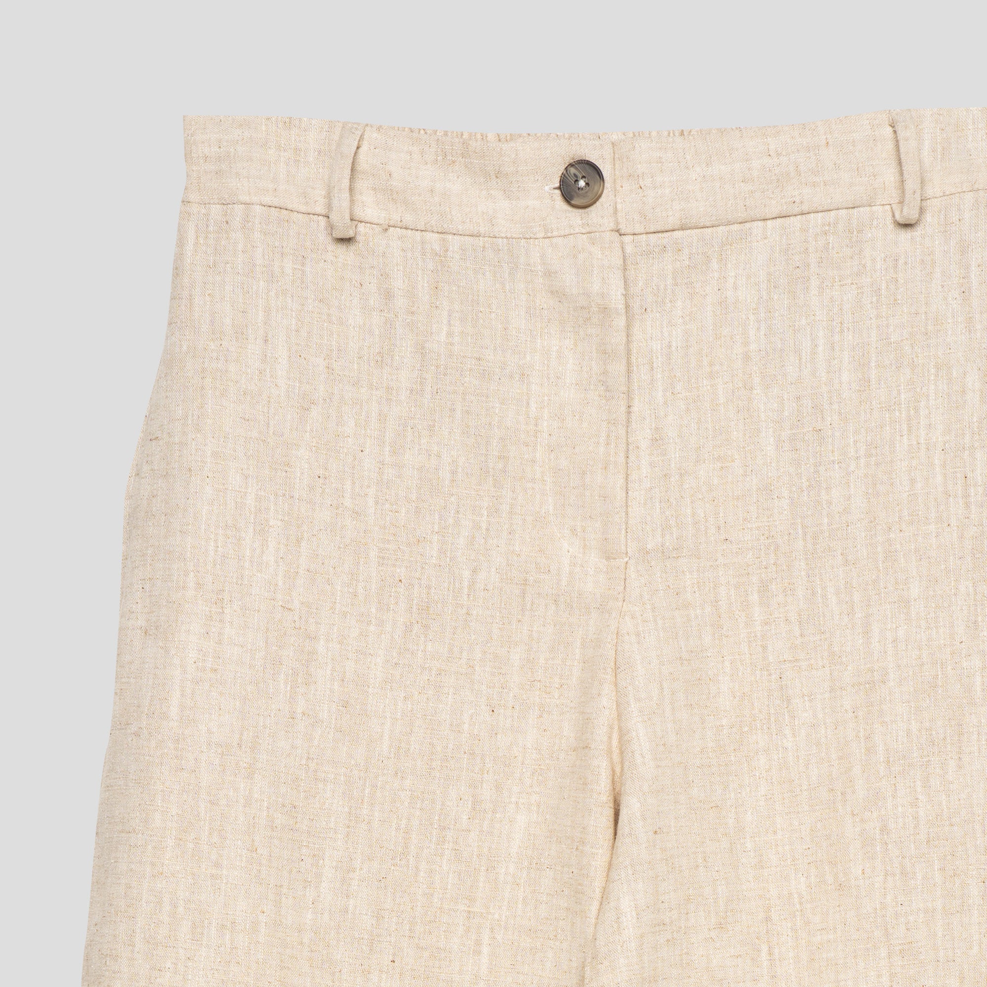Linen Wide-Leg Trousers Sand