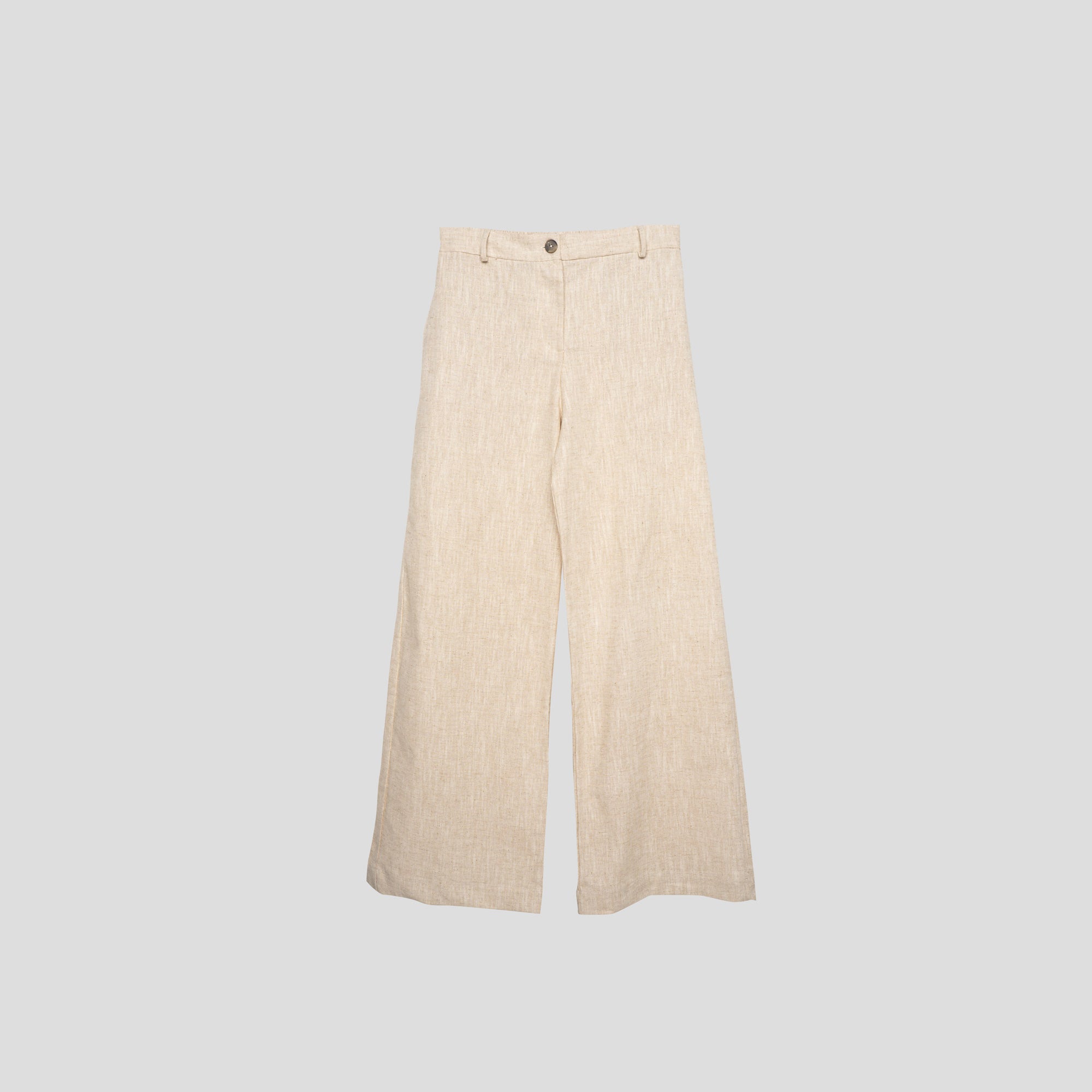 Linen Wide-Leg Trousers Sand