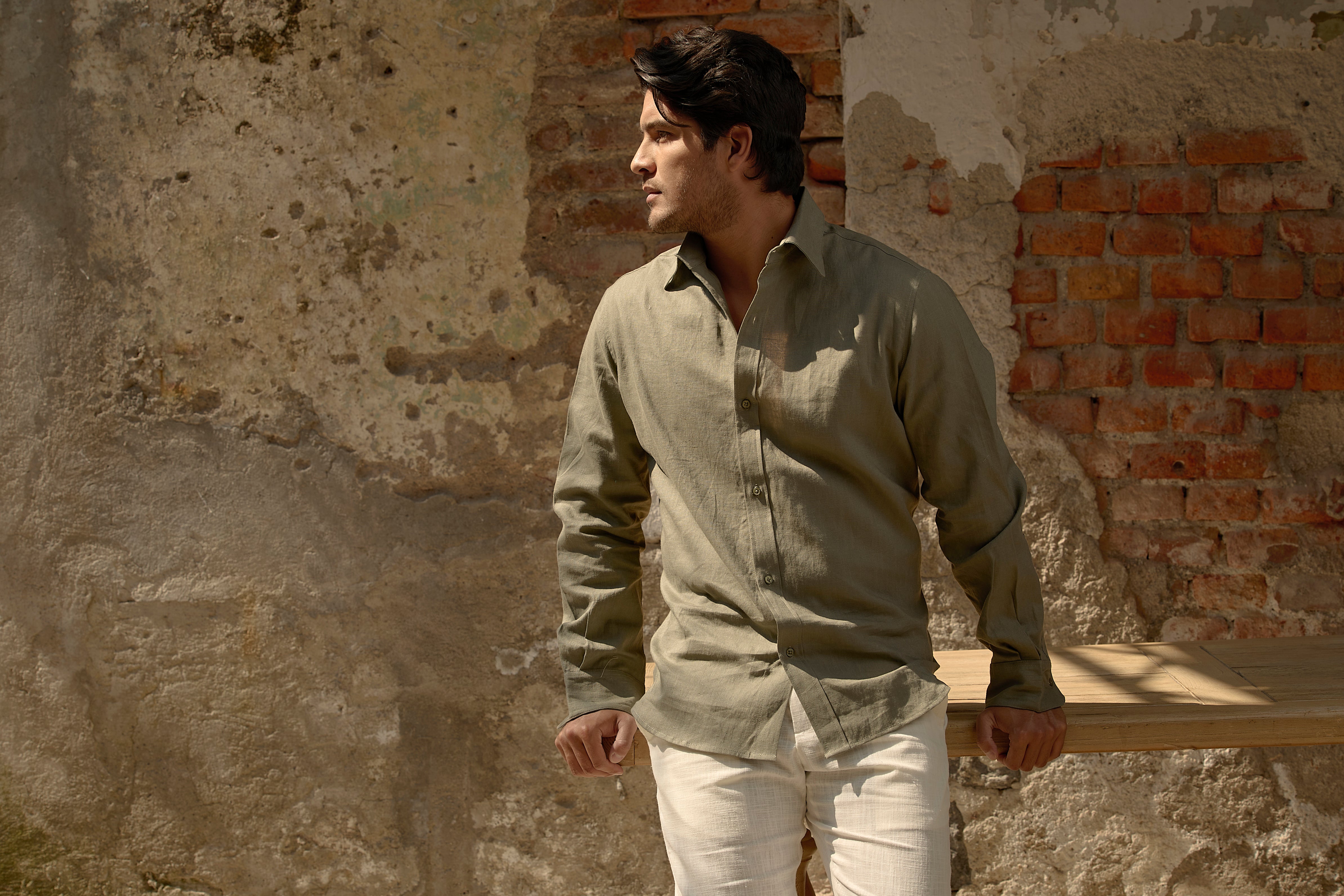Linen Trousers Beige