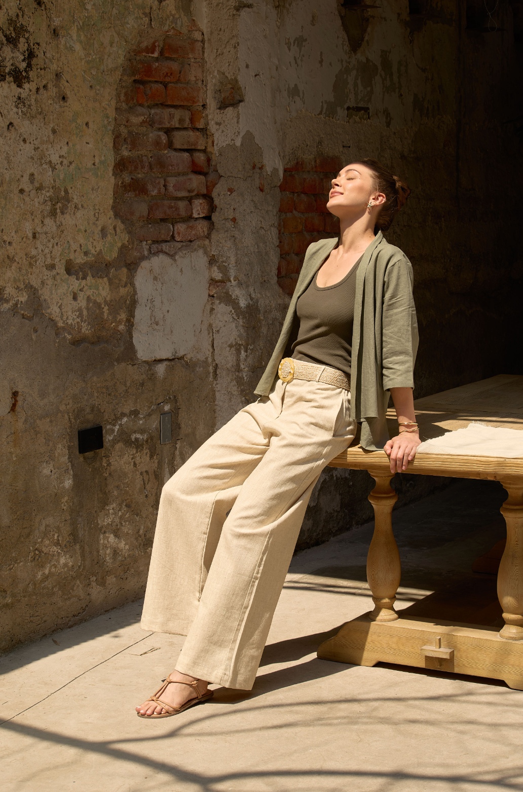 Linen Draped Overlay Sand